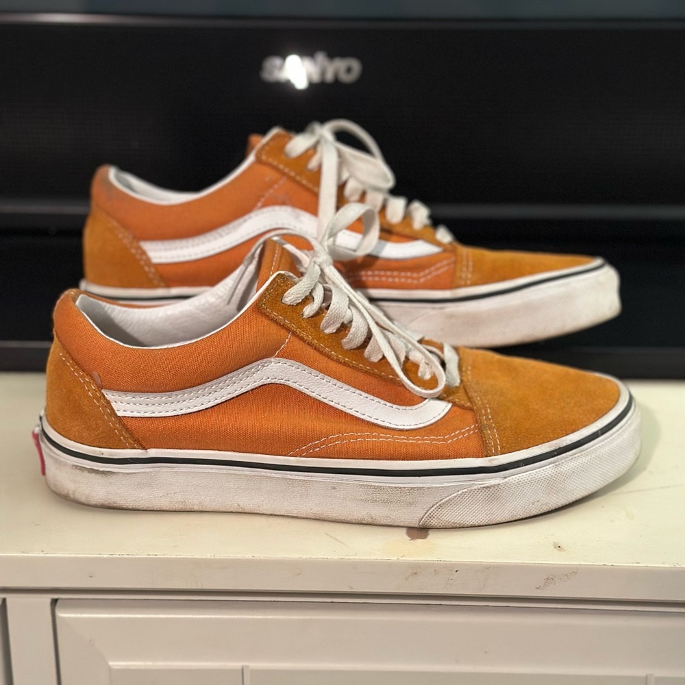 Burnt orange low top vans